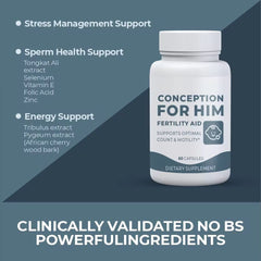 Conception Men Fertility Vitamins – Male Optimal Count, Motility Strength, Healthy Volume Production