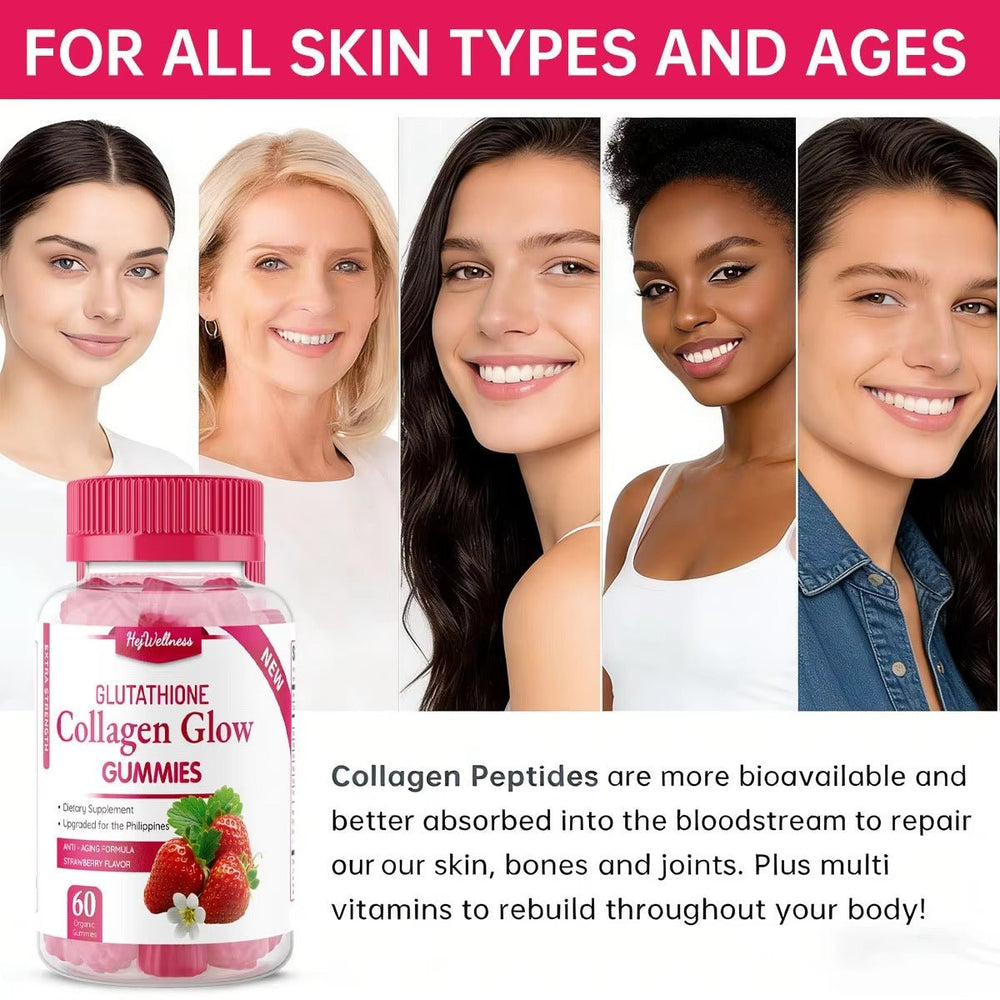 Hej Wellness Glutathione Collagen Glow Gummies - Nutricore